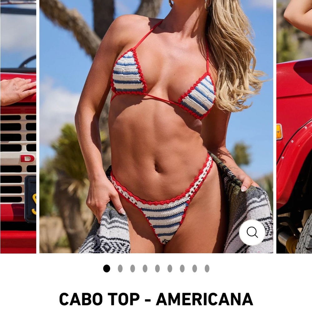 Americana Striped Bikini Set